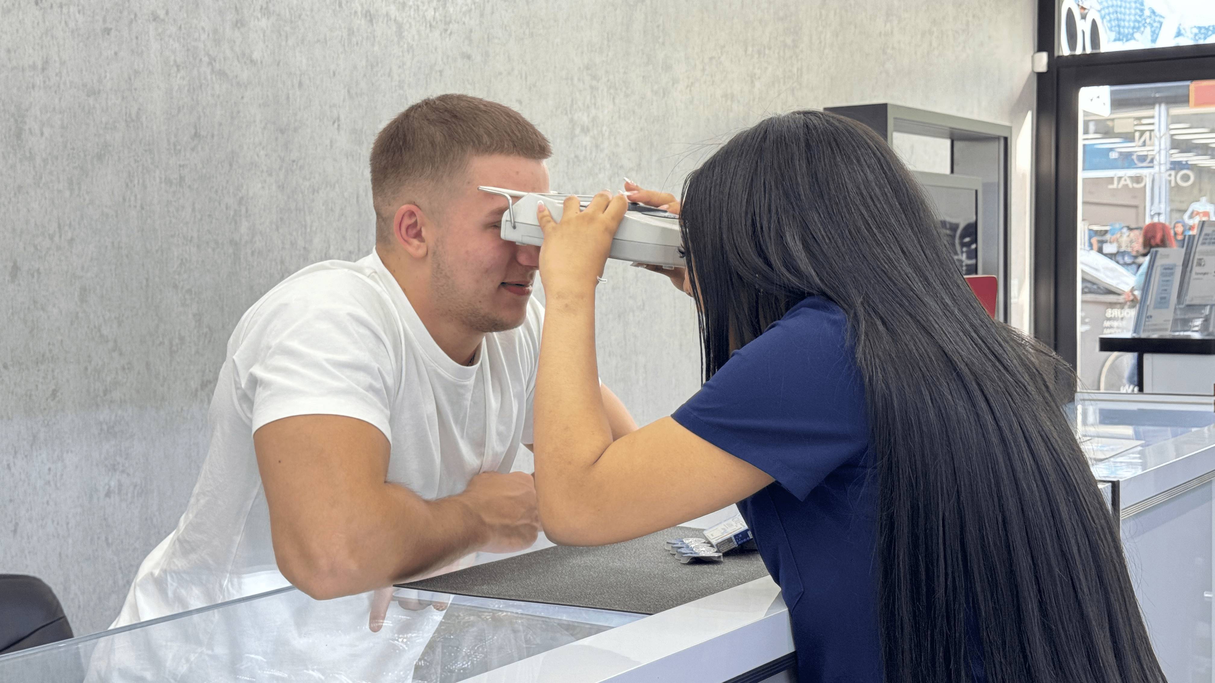 Eye examination at M&N Optical