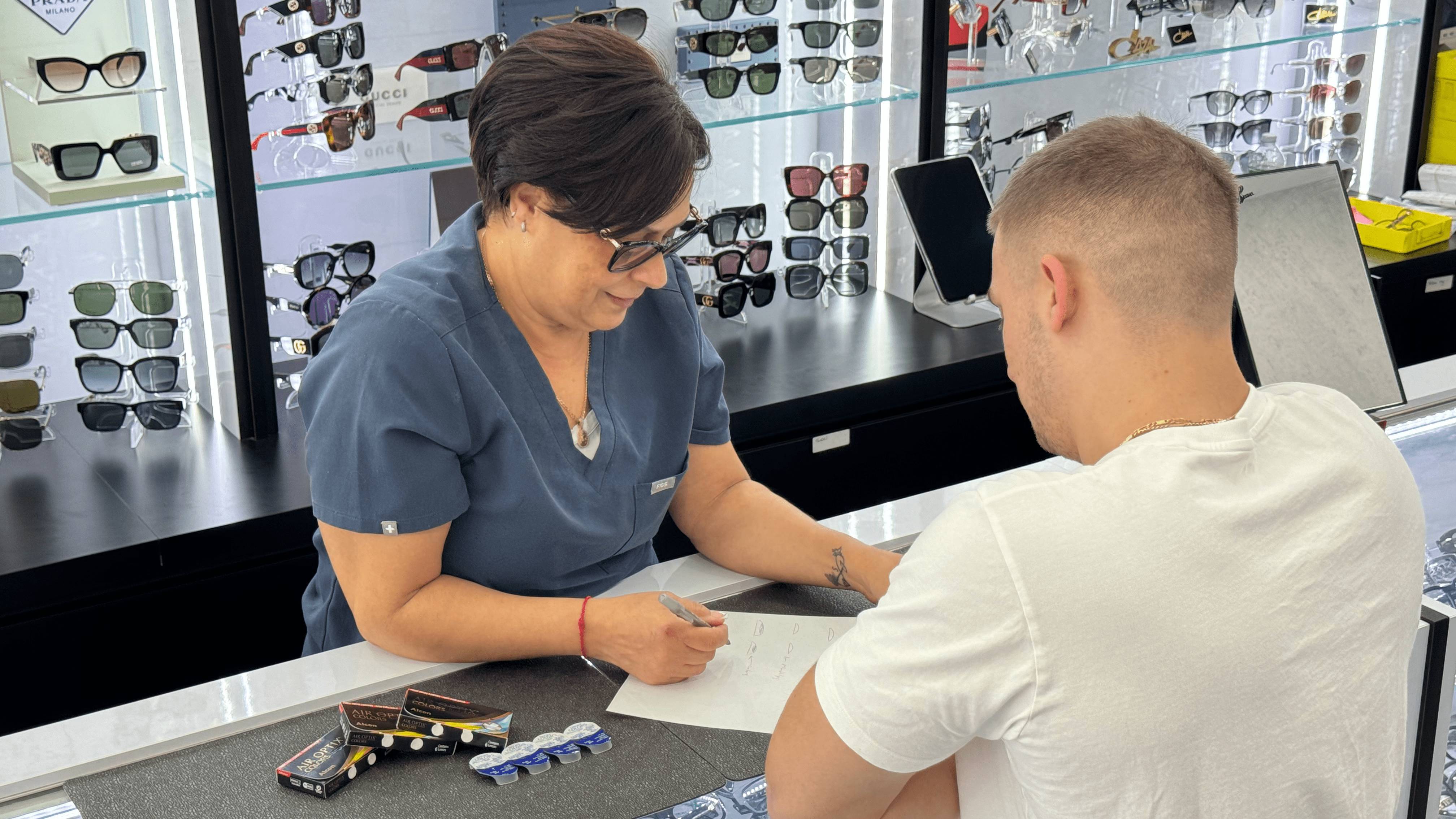 Contact lens consultation and fitting at M&N Optical